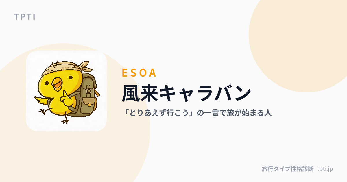 ESOA型【風来キャラバン】| TPTI